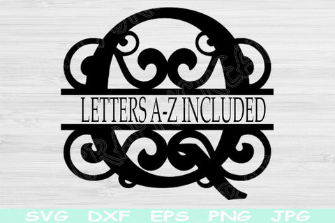 Split Monogram Svg, Split Letter Svg, Dxf, Eps, Png Instant Digital Download Design Svg For Cricut, Glowforge, Silhouette Vector Cut Files SVG TiffsCraftyCreations 