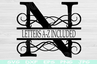 Split Monogram Svg, Split Letter Svg Dxf, Eps, Png Instant Digital Download Design Svg For Cricut, Glowforge, Silhouette Vector Cut Files SVG TiffsCraftyCreations 