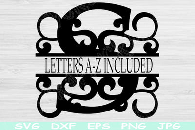Split Monogram Svg, Split Letter Svg, Dxf, Eps, Png Instant Digital Download Design Svg For Cricut, Glowforge, Silhouette Vector Cut Files SVG TiffsCraftyCreations 