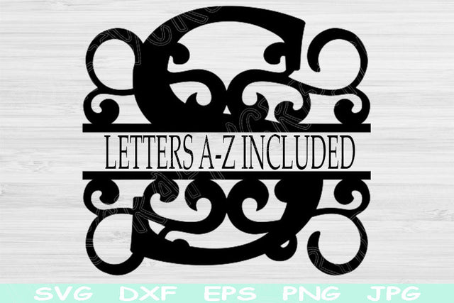 Split Monogram Svg, Split Letter Svg, Dxf, Eps, Png Instant Digital Download Design Svg For Cricut, Glowforge, Silhouette Vector Cut Files SVG TiffsCraftyCreations 