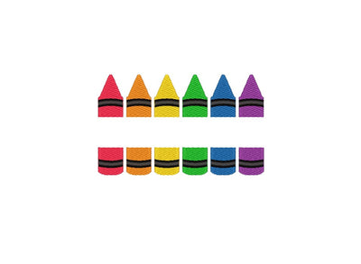Split pencils embroidery design, Back to school embroidery, 3 sizes Embroidery/Applique DESIGNS Nino Nadaraia 