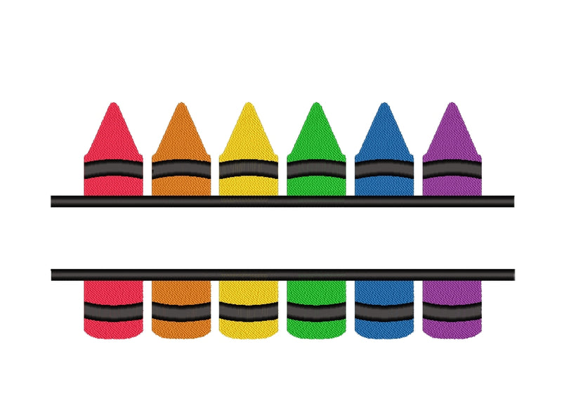Split pencils embroidery design, Back to school embroidery, 4 sizes ...