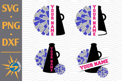 Split Pom Pom Megaphone SVG, PNG, DXF Digital Files Include SVG SVGStoreShop 