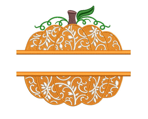 Split pumpkin embroidery design Embroidery/Applique DESIGNS ArtEMByNatalia 