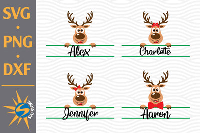 Split Reindeer SVG, PNG, DXF Digital Files Include SVG SVGStoreShop 