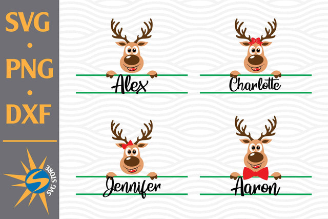 Split Reindeer SVG, PNG, DXF Digital Files Include SVG SVGStoreShop 