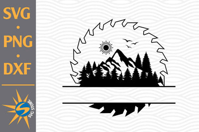 Split Saw Blade Forest SVG, PNG, DXF Digital Files Include SVG SVGStoreShop 