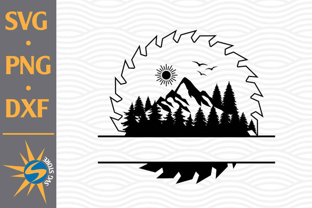 Split Saw Blade Forest SVG, PNG, DXF Digital Files Include SVG SVGStoreShop 