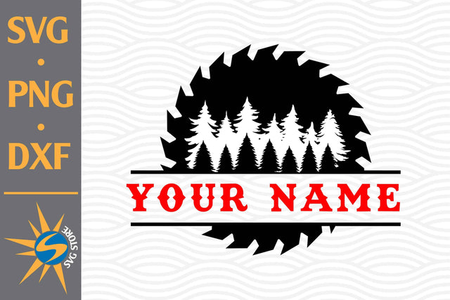Split Saw Blade Forest SVG, PNG, DXF Digital Files Include SVG SVGStoreShop 