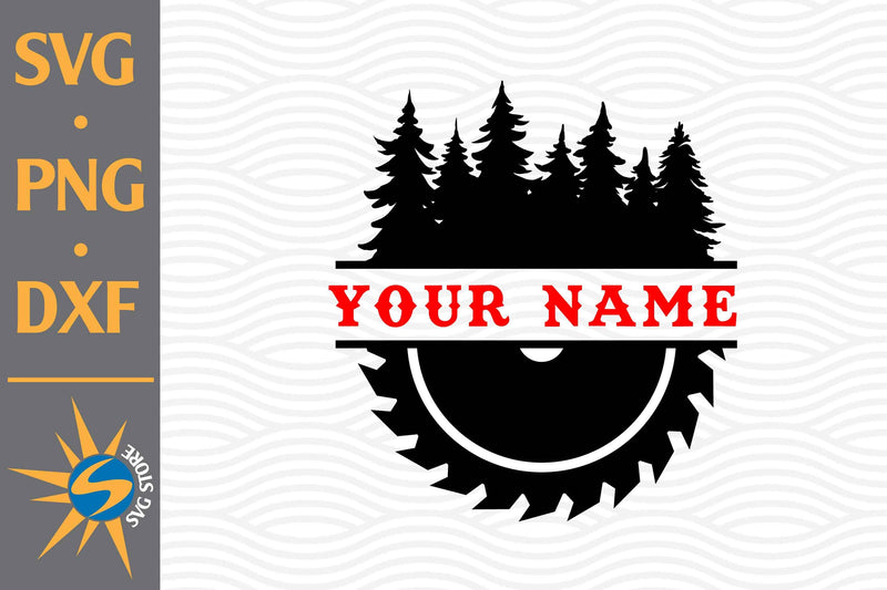 Split Saw Blade Forest SVG, PNG, DXF Digital Files Include SVG SVGStoreShop 