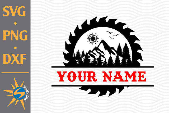 Split Saw Blade Mountain SVG, PNG, DXF Digital Files Include SVG SVGStoreShop 