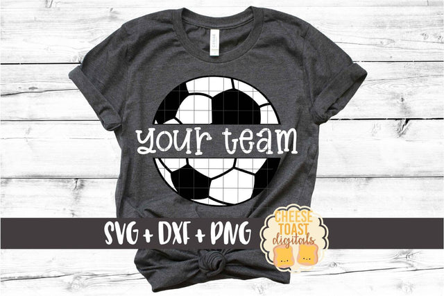 Split Soccer Ball - Team Soccer SVG PNG DXF Cut Files SVG Cheese Toast Digitals 