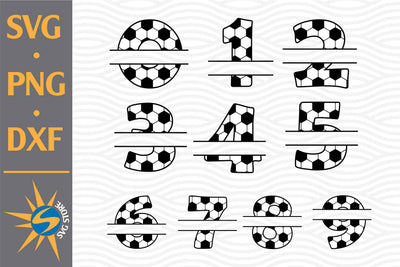 Split Soccer Numbers SVG, PNG, DXF Digital Files Include SVG SVGStoreShop 