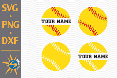 Split Softball SVG, PNG, DXF Digital Files Include SVG SVGStoreShop 