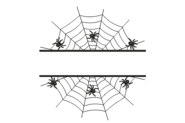 Split Spider Web Embroidery Design. Halloween Split Embroidery Embroidery/Applique DESIGNS NextEmbroidery 