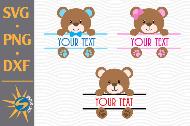 Split Teddy Bear SVG, PNG, DXF Digital Files Include SVG SVGStoreShop 