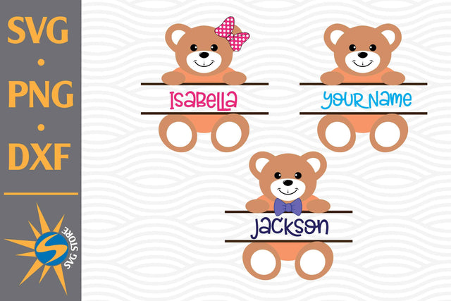 Split Teddy Bear SVG, PNG, DXF Digital Files Include SVG SVGStoreShop 