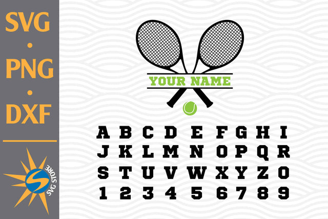 Split Tennis Custom Name SVG, PNG, DXF Digital Files Include SVG SVGStoreShop 