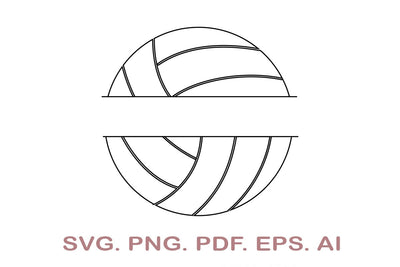 Split Volleyball SVG, Volleyball SVG SVG MagicDesignUS 