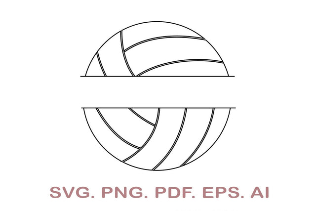 Split Volleyball SVG, Volleyball SVG SVG MagicDesignUS 