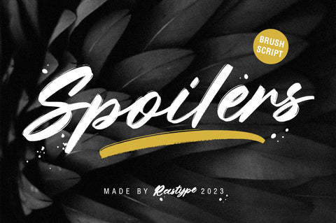 Spoilers Script Font Rastype 