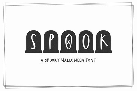 Spook - Halloween Tombstone Font Font KA Designs 