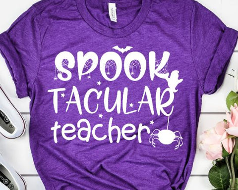 Spook Tacular Teacher Halloween SVG SVG She Shed Craft Store 