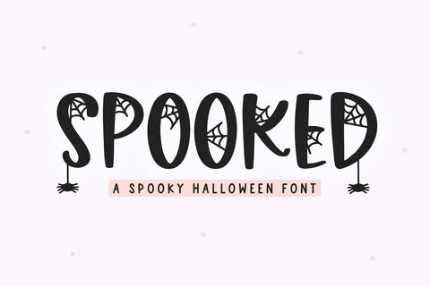 Spooked - Halloween Spider Web Font Font KA Designs 