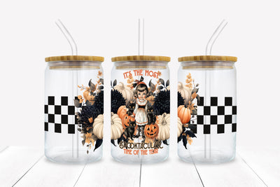 Spooktacular Halloween 16 oz Glass Can Sublimation Wrap Sublimation BijouBay 