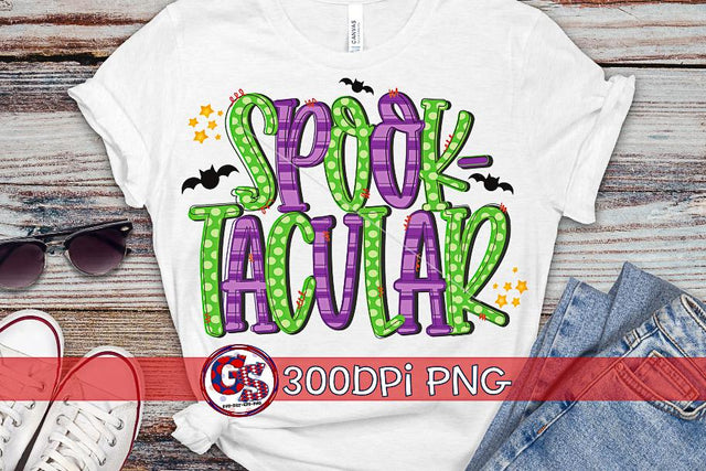 Spooktacular PNG for Sublimation-Halloween PNG Sublimation Greedy Stitches 