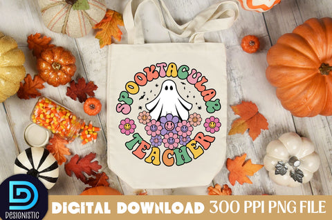 Spooktacular teacher, Halloween Teacher Sublimation Design Sublimation DESIGNISTIC 