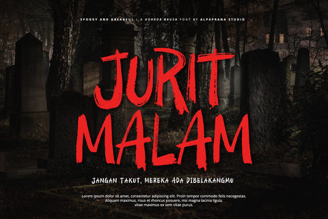 Spooky And Dreadful - Brush Font Font Alpaprana Studio 