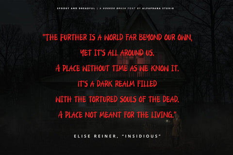 Spooky And Dreadful - Brush Font Font Alpaprana Studio 