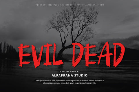 Spooky And Dreadful - Brush Font Font Alpaprana Studio 