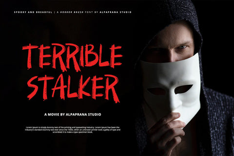 Spooky And Dreadful - Brush Font Font Alpaprana Studio 