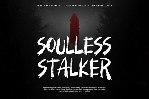 Spooky And Dreadful - Brush Font Font Alpaprana Studio 