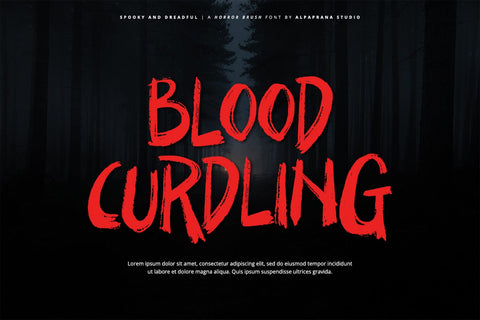 Spooky And Dreadful - Brush Font Font Alpaprana Studio 
