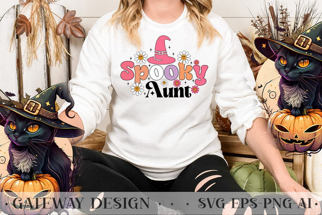 Spooky Aunt Svg Design SVG designmaster24 