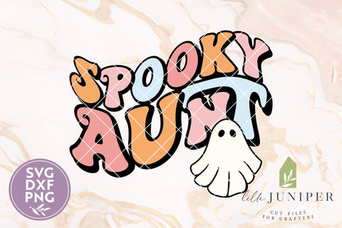 Spooky Aunt SVG, Retro Halloween Shirt Design SVG LilleJuniper 