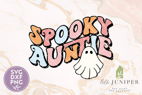 Spooky Auntie SVG, Retro Halloween Shirt Design SVG LilleJuniper 