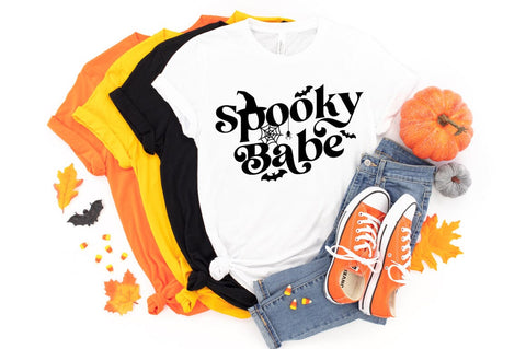 Spooky Babe Funny Retro Halloween SVG Pickled Thistle Creative 