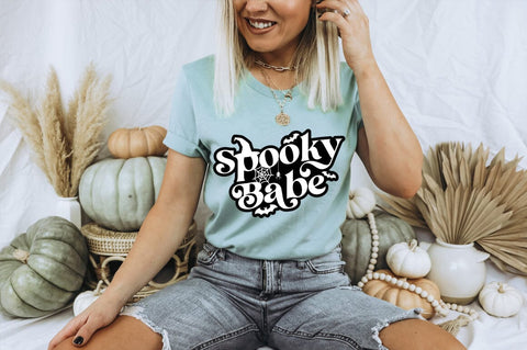 Spooky Babe Funny Retro Halloween SVG Pickled Thistle Creative 