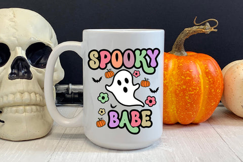 Spooky Babe Groovy Halloween Sublimation I Retro Halloween Sublimation Happy Printables Club 