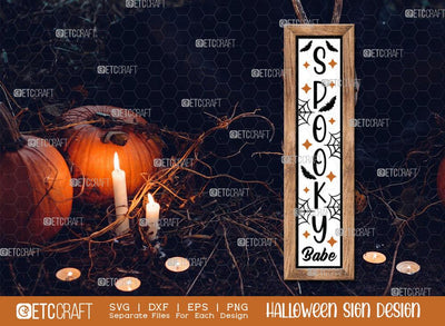Spooky Babe halloween Sign SVG Cut File | Spooky Babe Porch Sign | Halloween Door Hanger Svg | Porch Wood Sign Svg | Halloween Decor Svg | Farmhouse Sign Svg | Halloween Sign Svg | Halloween Wood Sign Design SVG ETC Craft 
