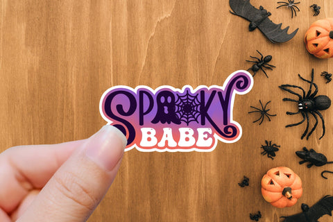Spooky Babe PNG, Printable Halloween Sticker Sublimation CraftLabSVG 