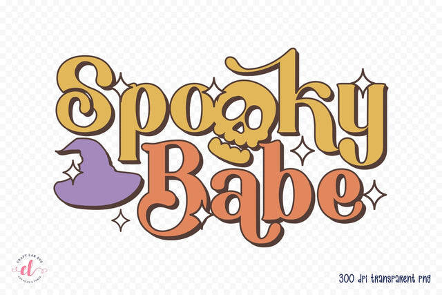 Spooky Babe PNG | Retro Halloween Sublimation Sublimation CraftLabSVG 