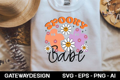 Spooky Babe retro svg design SVG designmaster24 