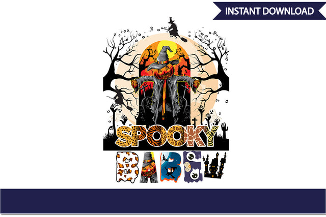 Spooky Babe Sublimation PNG File Quotes and Sayings,Food & Drink, Print & Cut,On Sale Sublimation DesignPlante 503 