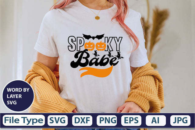 Spooky Babe SVG Cut File SVG DesignPlante 503 