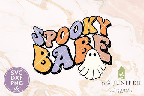 Spooky Babe SVG, Retro Halloween Shirt Design SVG LilleJuniper 